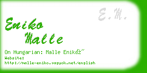 eniko malle business card